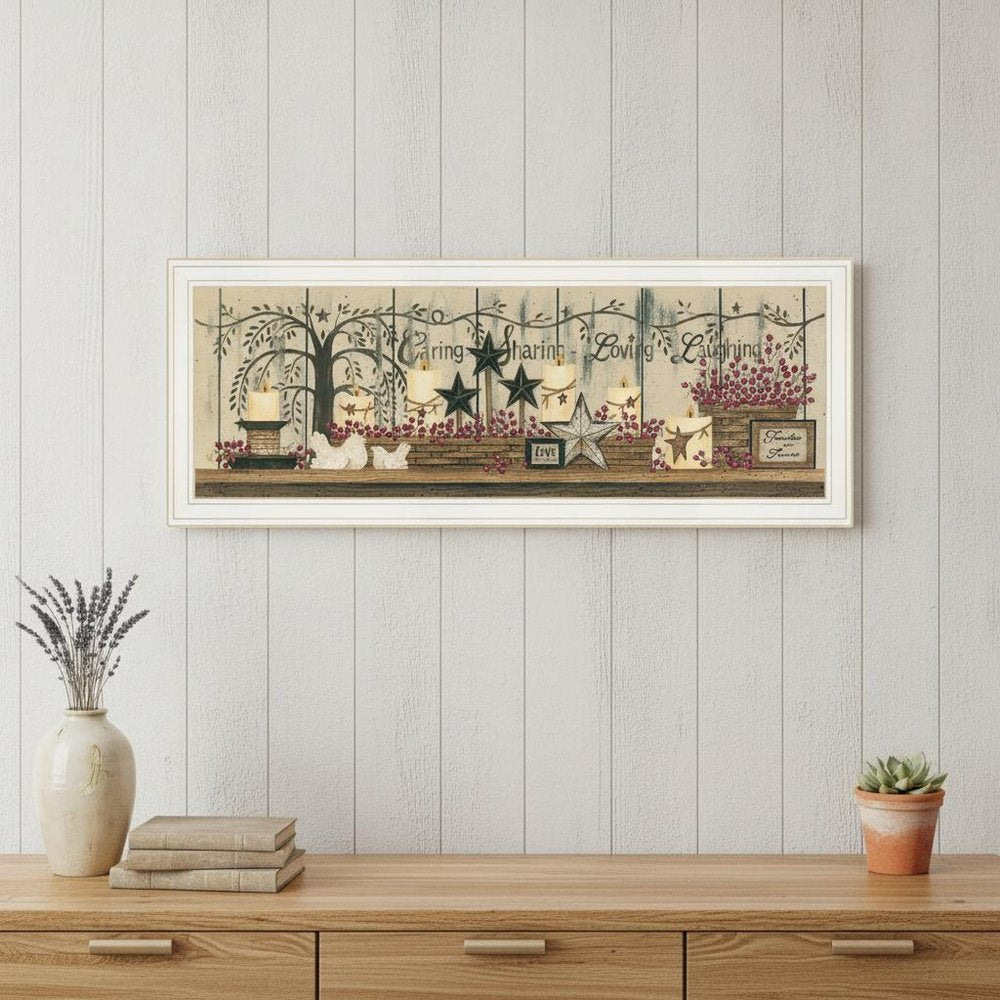Willow Tree Shelf Collection 1 White Framed Print Wall Art