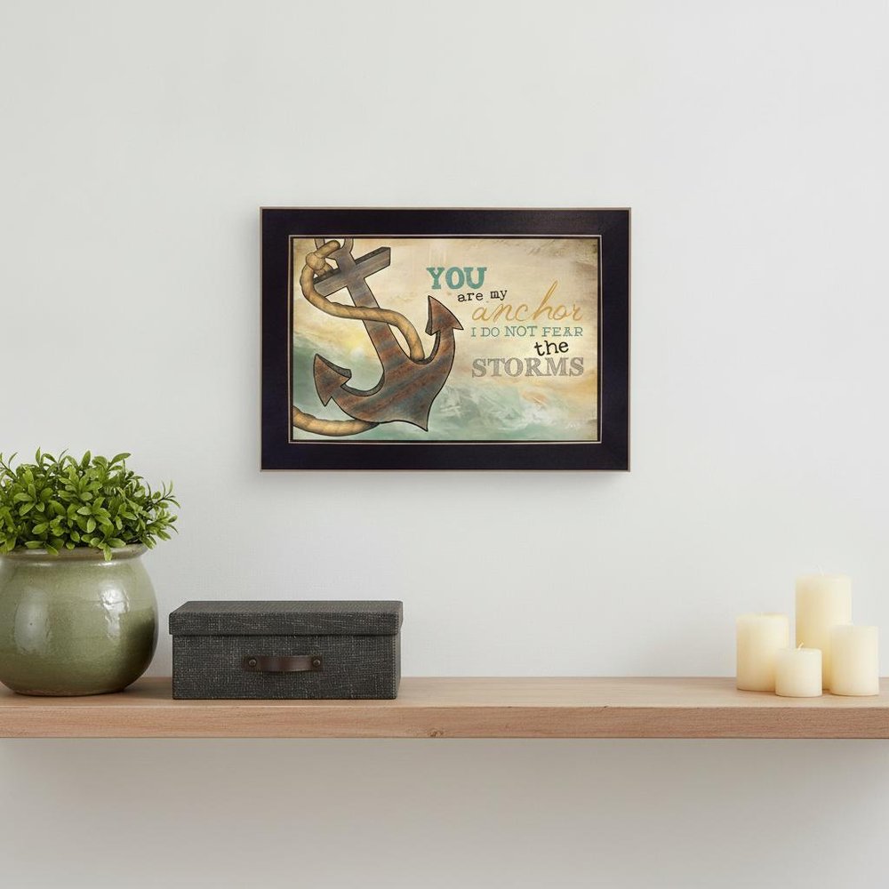 You Are my Anchor Black Framed Print Wall Art