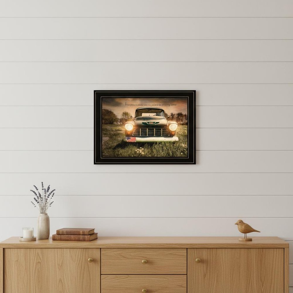 Wrong Lane 2 Black Framed Print Wall Art