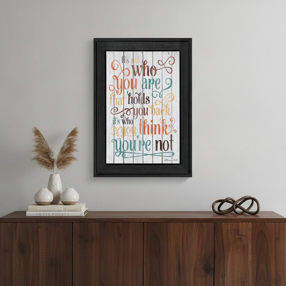 Who You Think You Are 1 Black Framed Print Wall Art