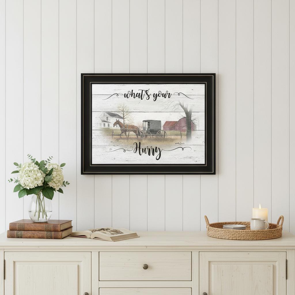 Whats Your Hurry 2 Black Framed Print Wall Art