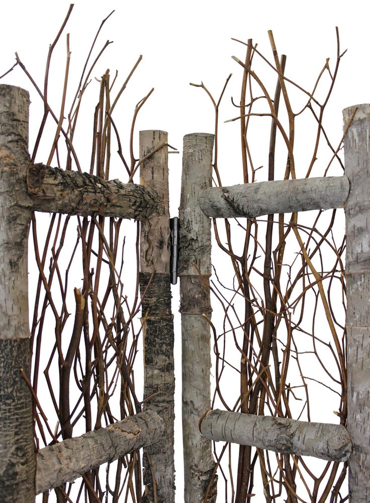 64" Brown Solid Wood Panel Screen Room Divider