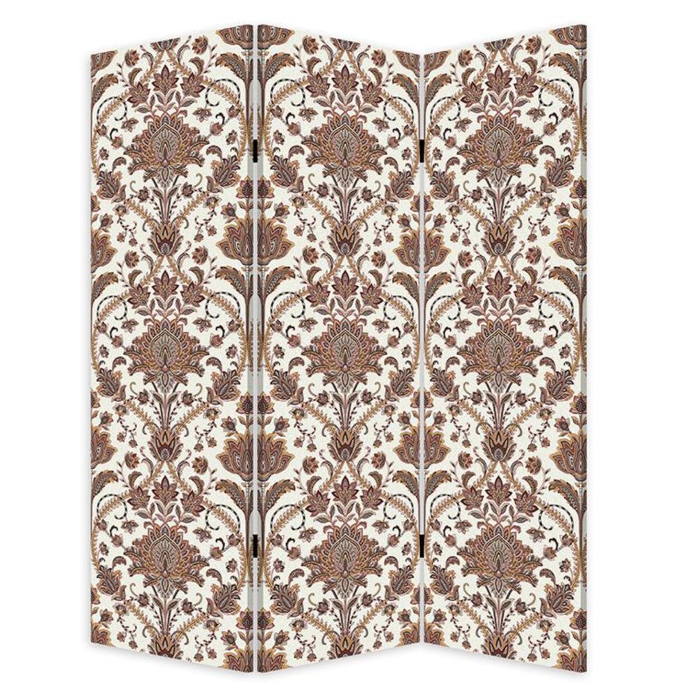 72" Green Folding Three Panel Screen Room Divider