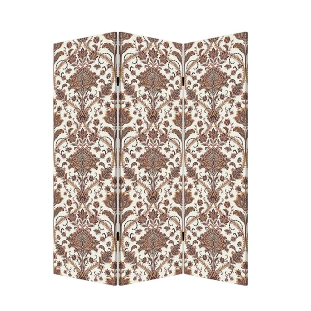 72" Green Folding Three Panel Screen Room Divider