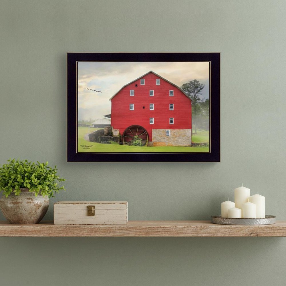 Willow Grove Mill 1 Black Framed Print Wall Art