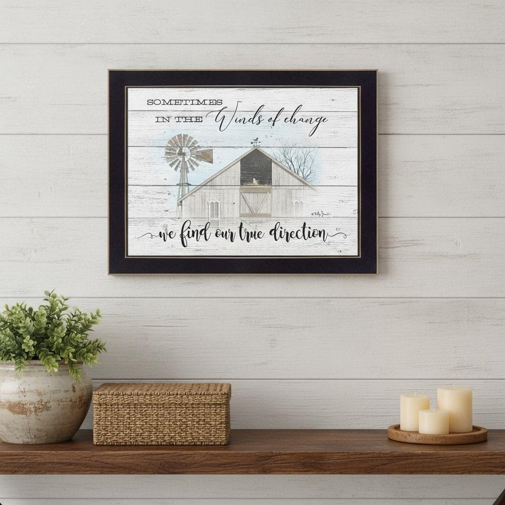 Winds of Change 3 Black Framed Print Wall Art