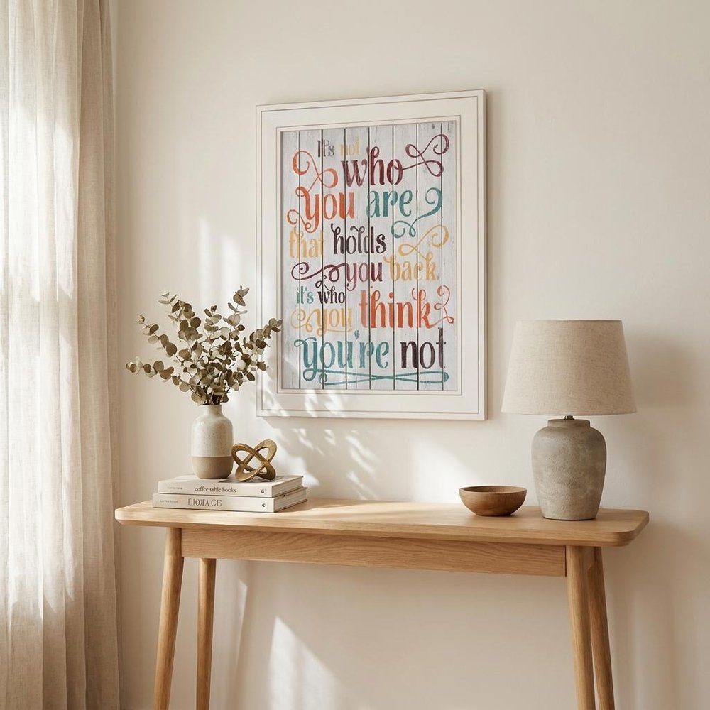Who You Think You Are 2 White Framed Print Wall Art