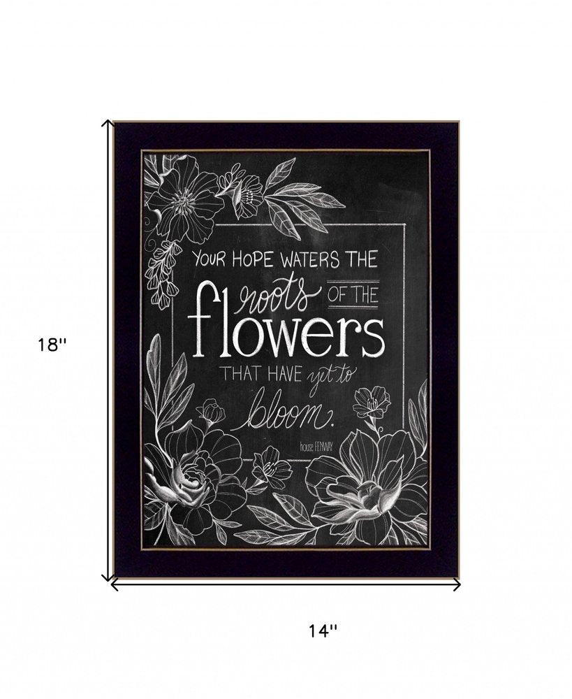 Yet to Bloom 4 Black Framed Print Wall Art