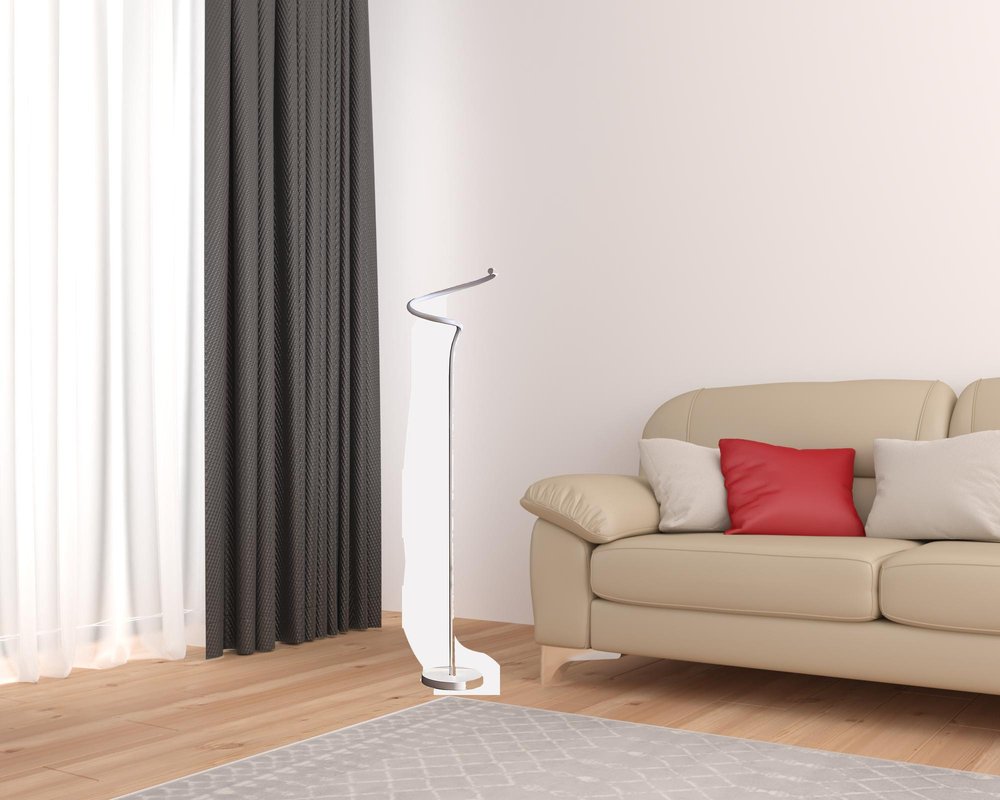 51" White LED Novelty Floor Lamp With White