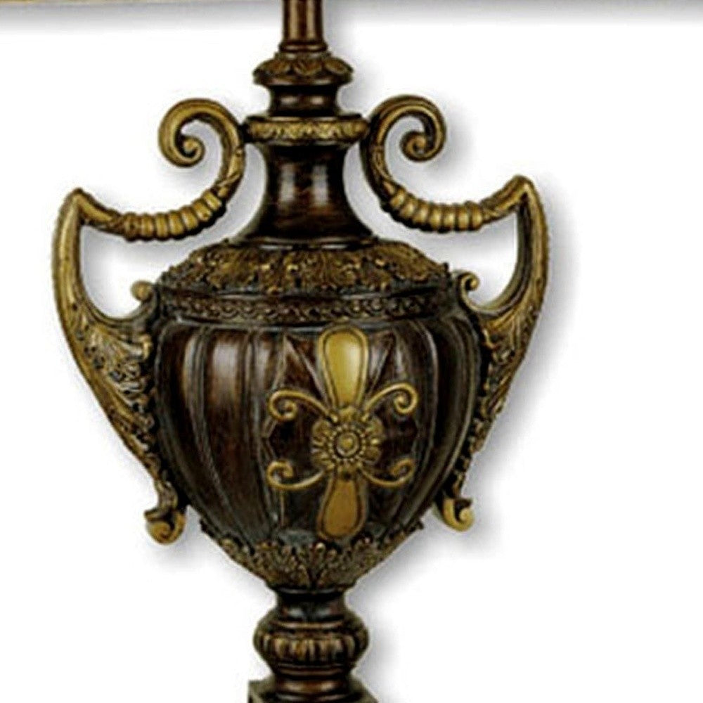 31" Gold Bedside Lamp With Bell Shade