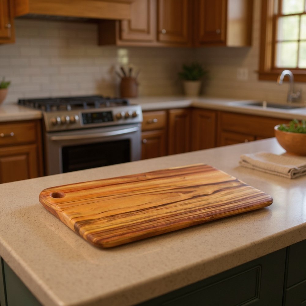Natural Rounded Rectangle Anti-Bacterial Cutting Board