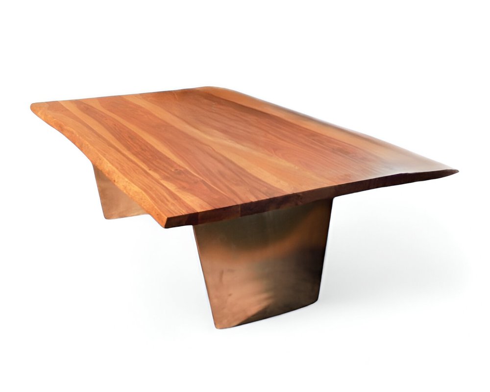 31" Natural Solid Wood Live Edge Coffee Table
