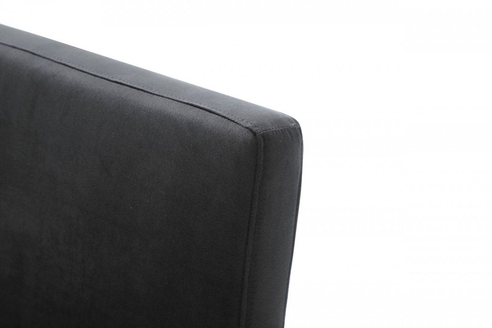 Black and Gold Upholstered Fabric Dining Arm Chair