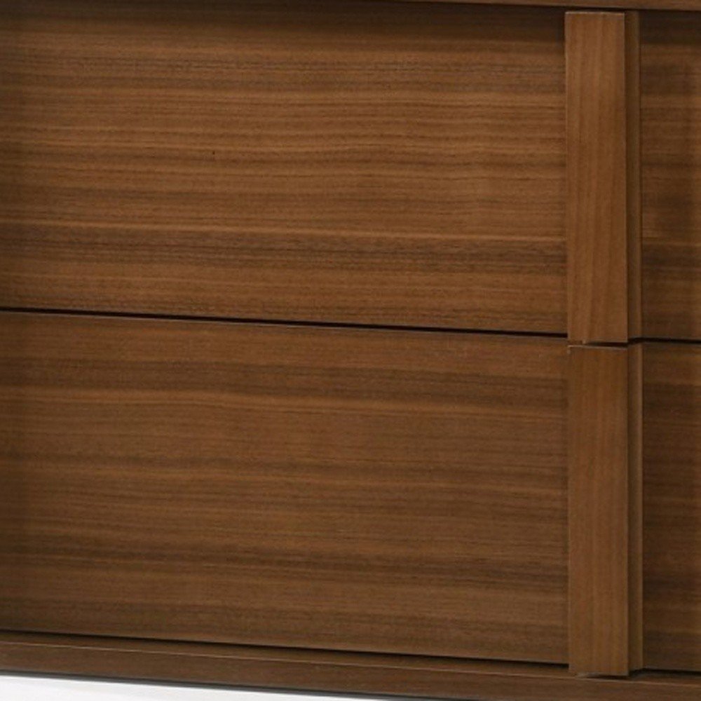 19" Solid Wood and Wood Two Drawer Nightstand