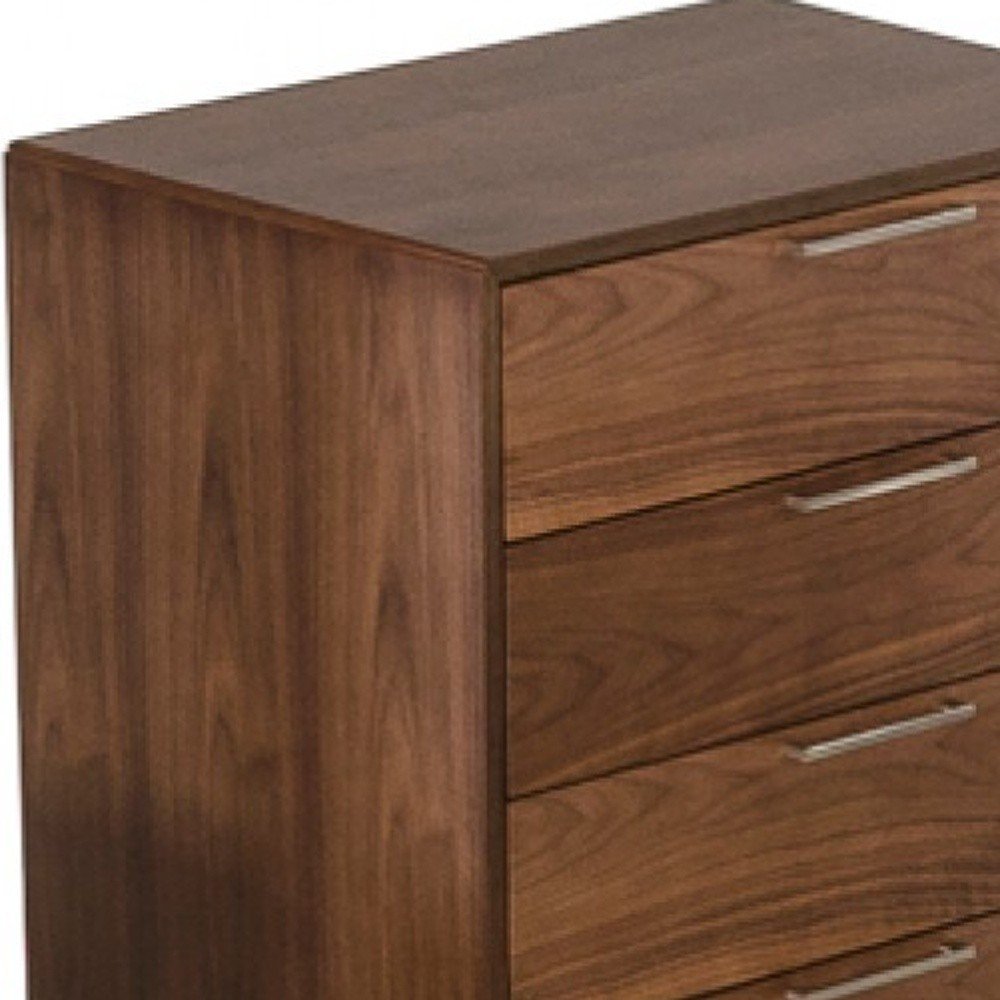 51" Brown Wood Six Drawer Double Dresser