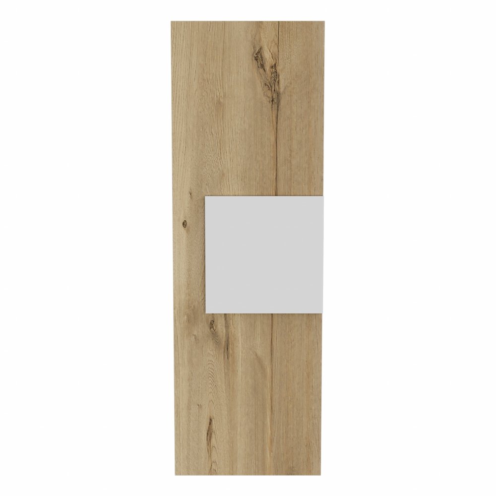 Light Oak and White Multi Purpose Vertical Hanging Cabinet