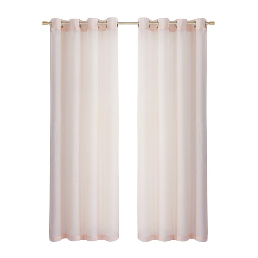 Set of Two 84" Blush Solid Modern Window Panels