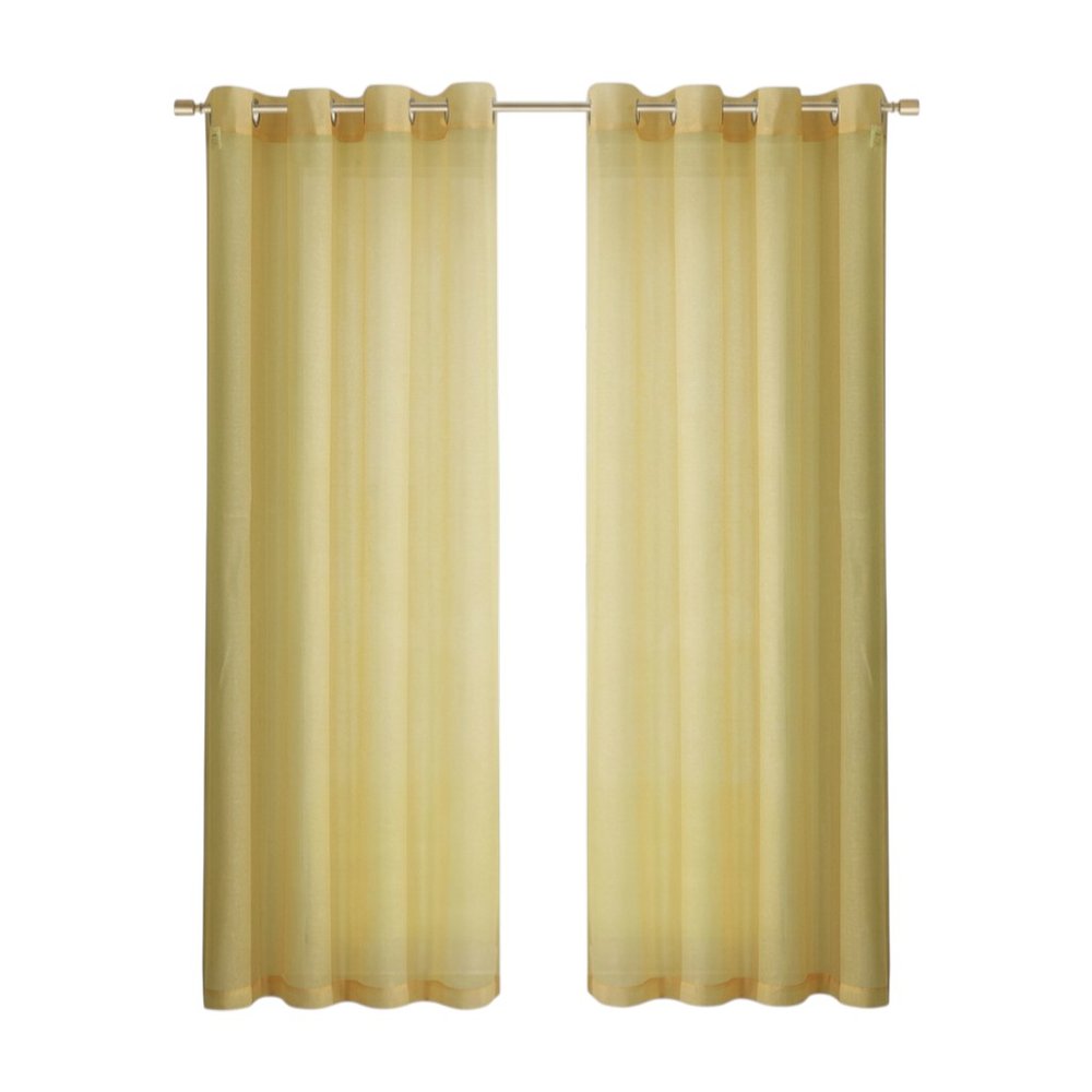 Set of Two 84" Gold Solid Modern Window Panels