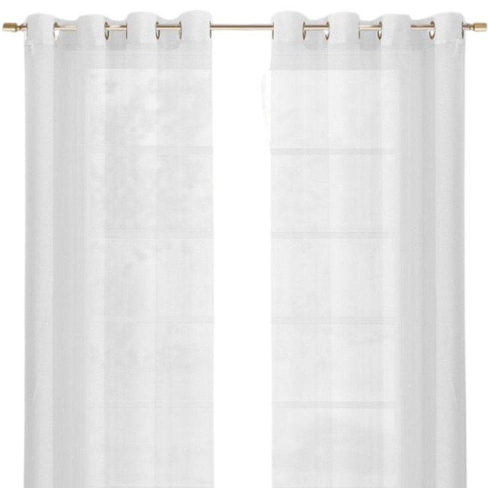Set of Two 84" White Solid Modern Window Panels