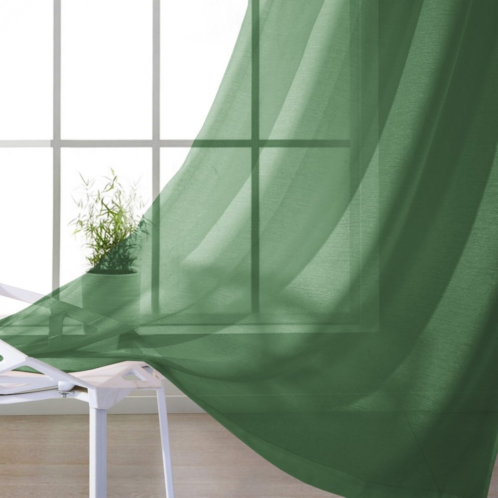Set of Two 84" Sage Solid Modern Window Panels
