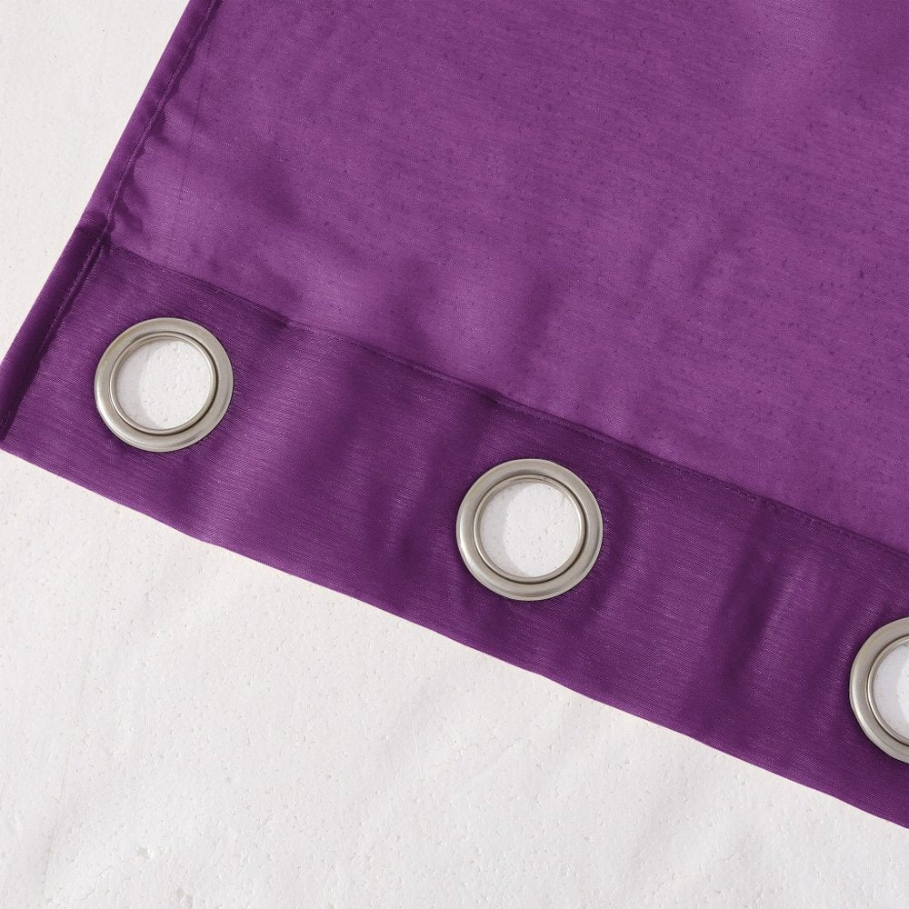 Set of Two 84" Purple Solid Modern Window Panels