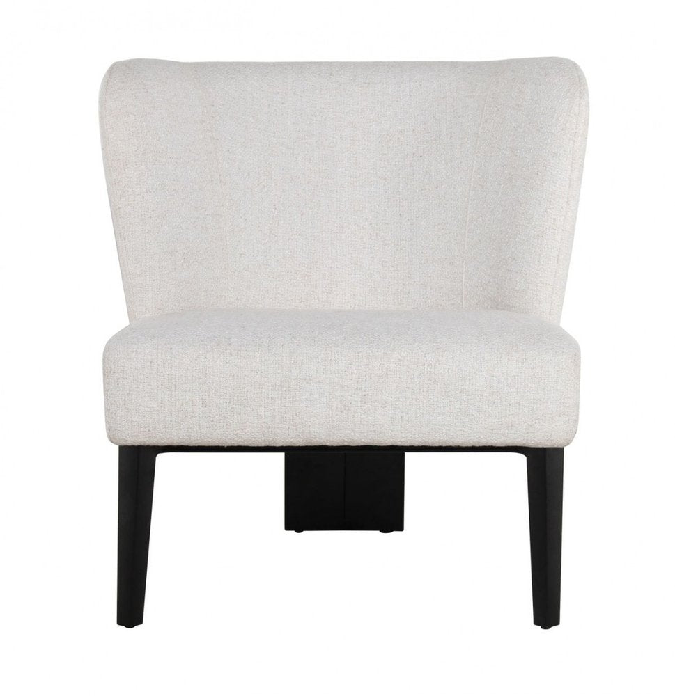 30" Gray And Black Upholstered Wingback Chair