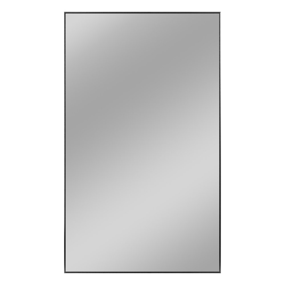59" Black Aluminum Framed Bathroom Vanity Mirror