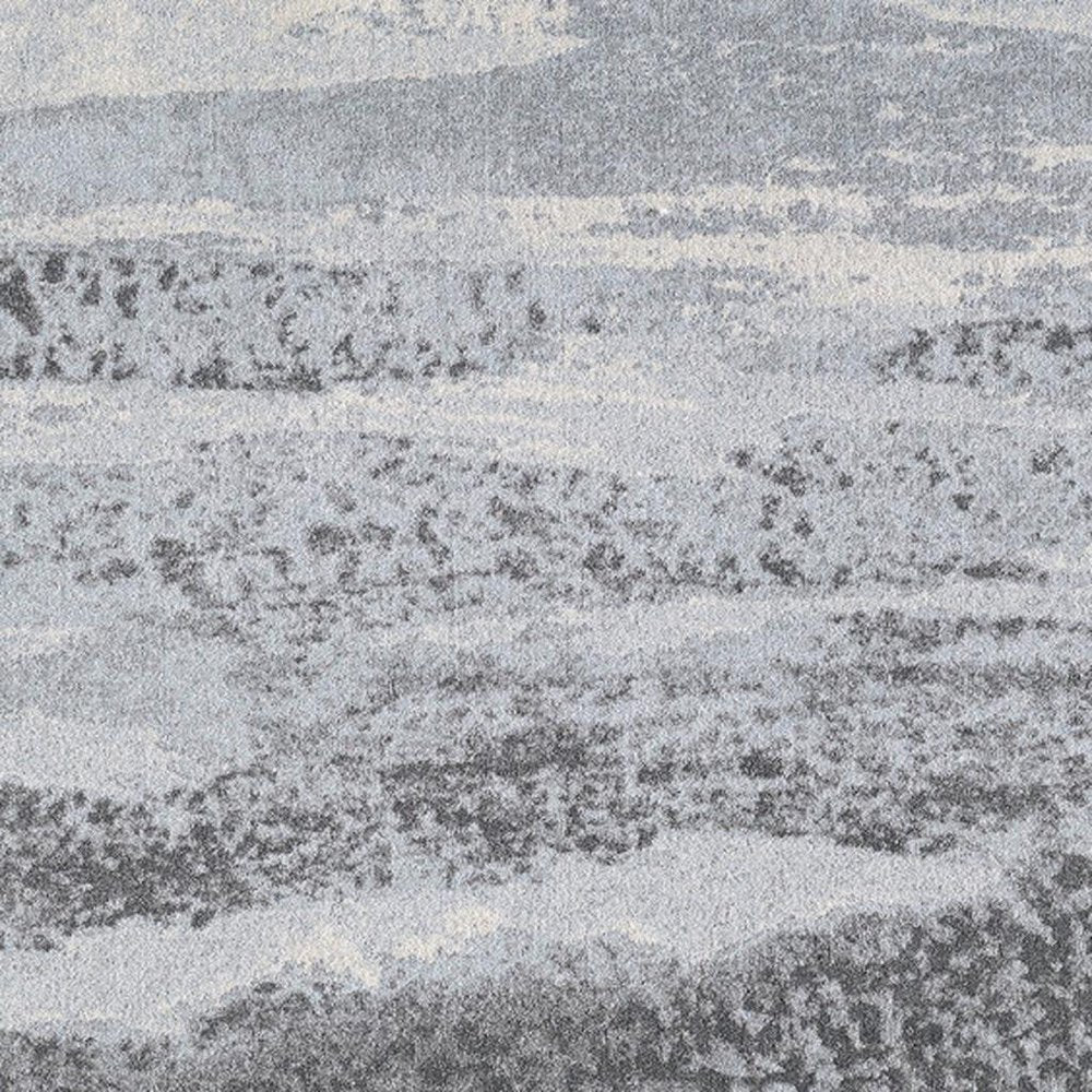 5' X 8' Blue and Gray Abstract Area Rug