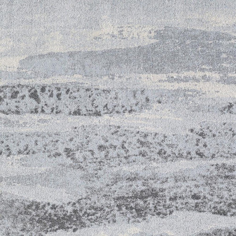 8' X 11' Blue and Gray Abstract Area Rug