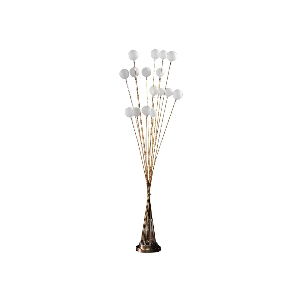 62" Yellow 16 LED Novelty Floor Lamp With White