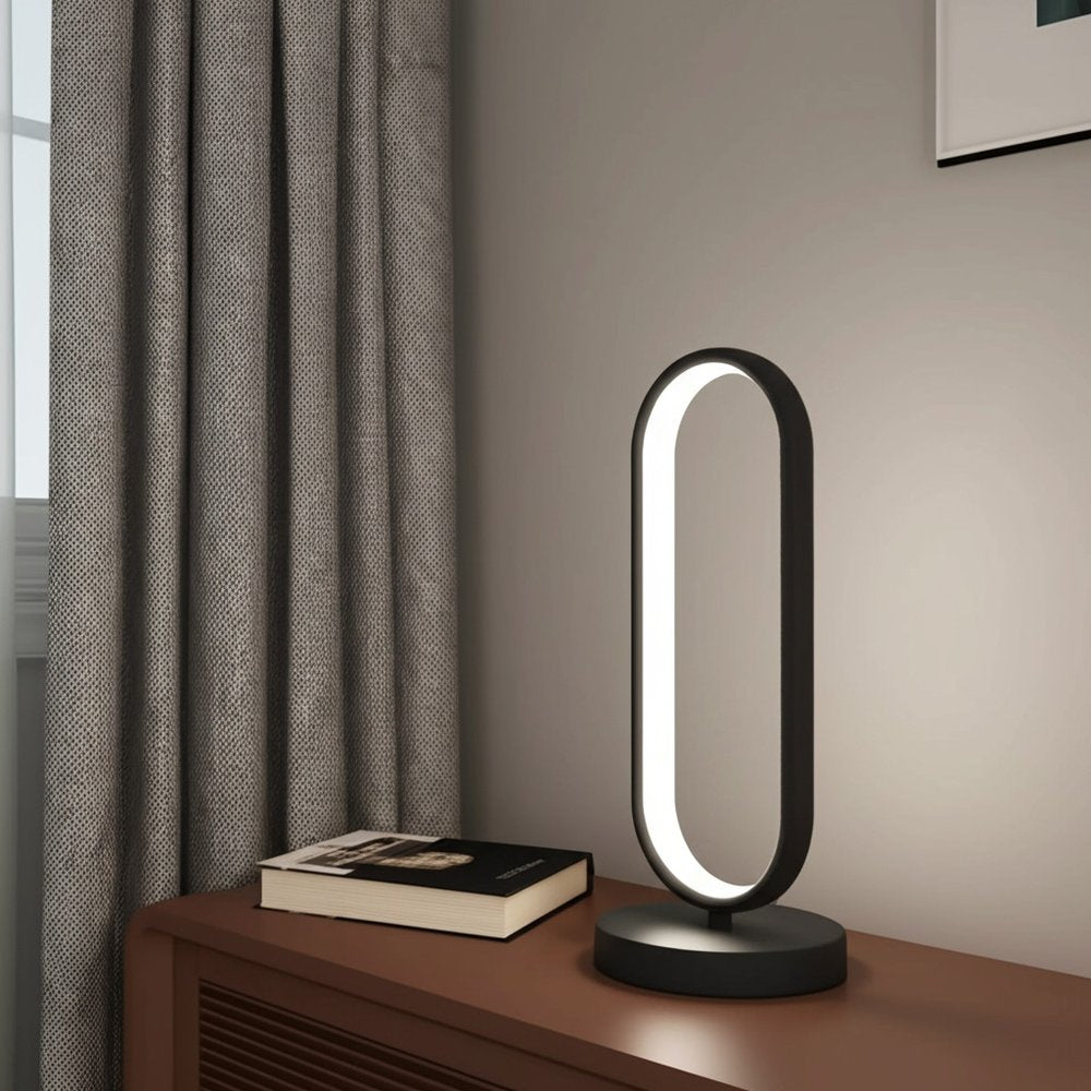 14" Black Metal Desk LED Table Lamp