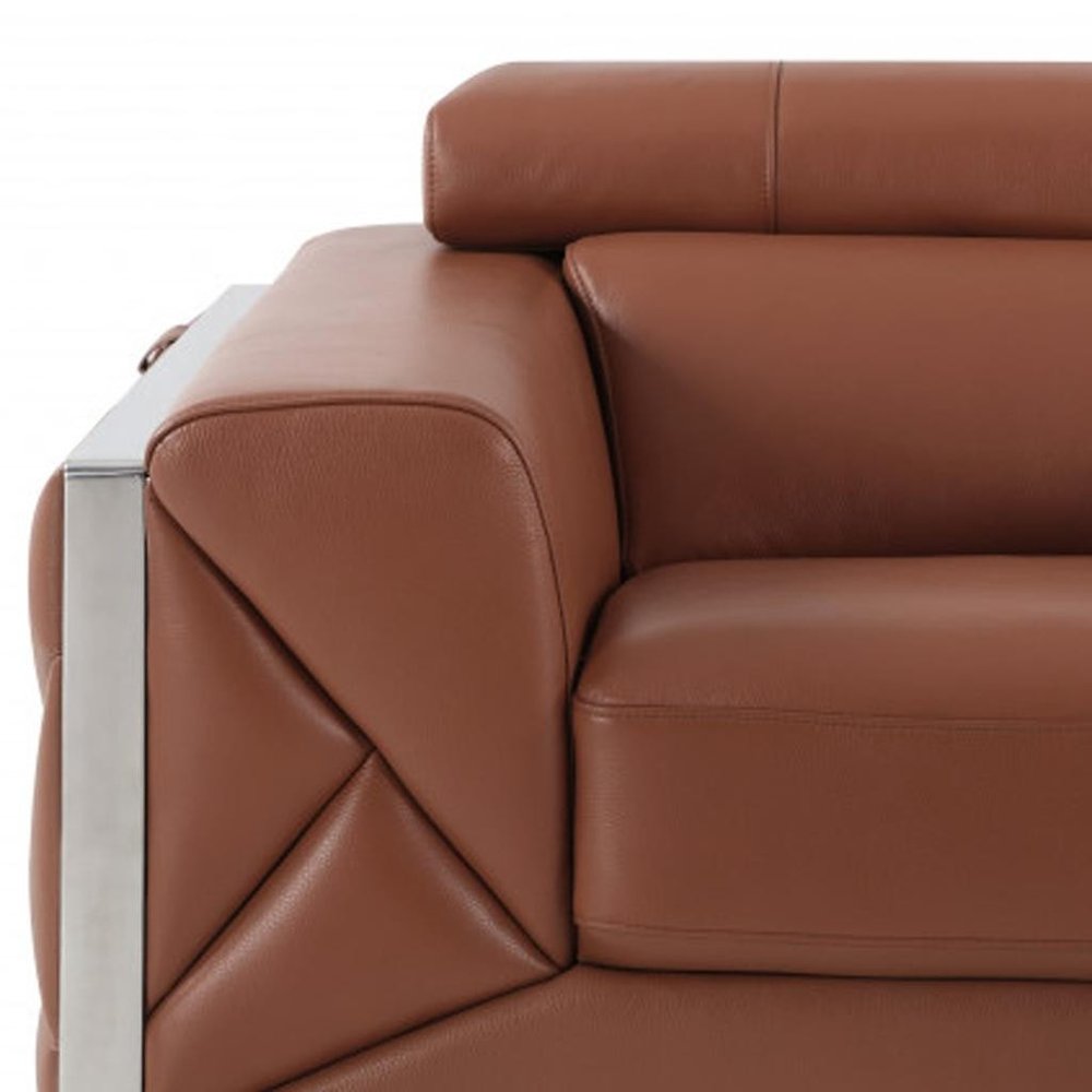 48" Black And Silver Italian Leather Club Chair