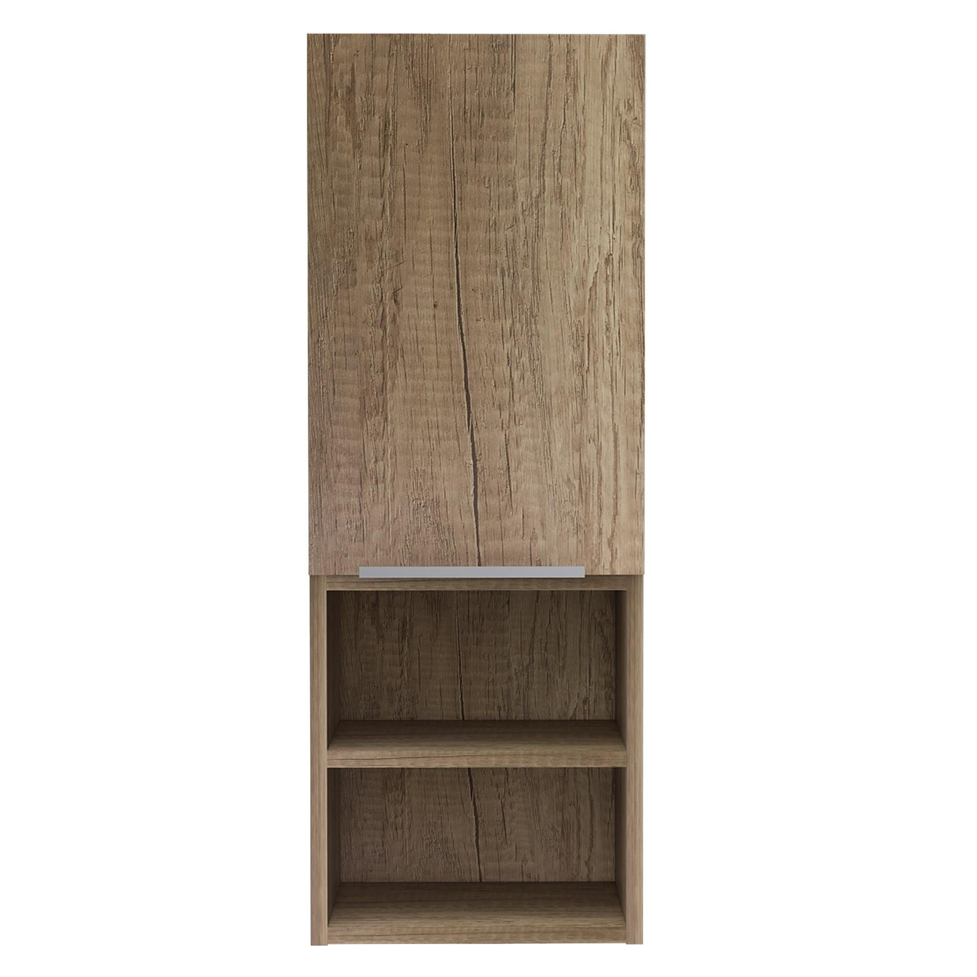 12" Natural Wood Wall Mounted Shaker Style Single Door Medicine Cabinet