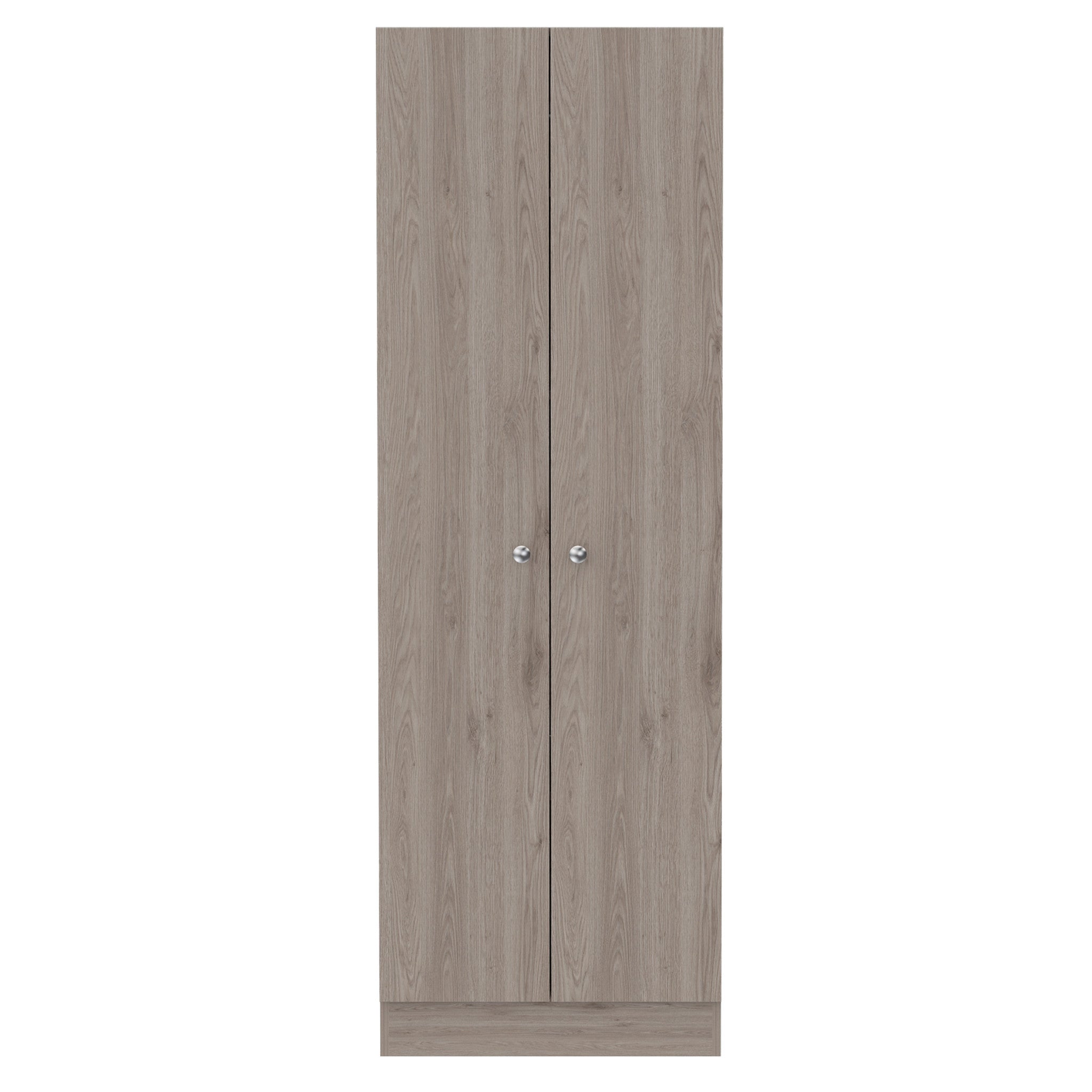 71" Light Gray Wood Two Door Pantry Or Storage Closet