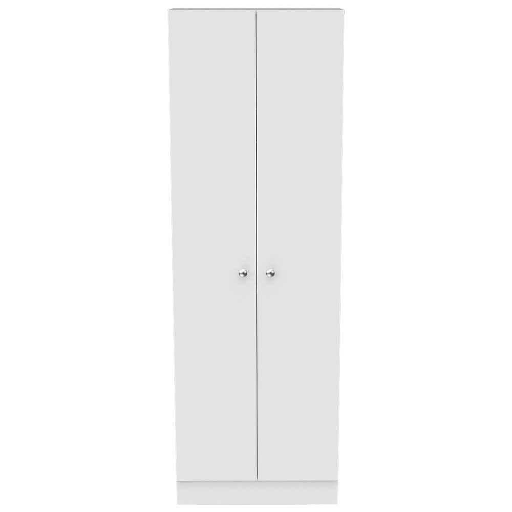 71" White Wood Two Door Pantry Or Storage Closet