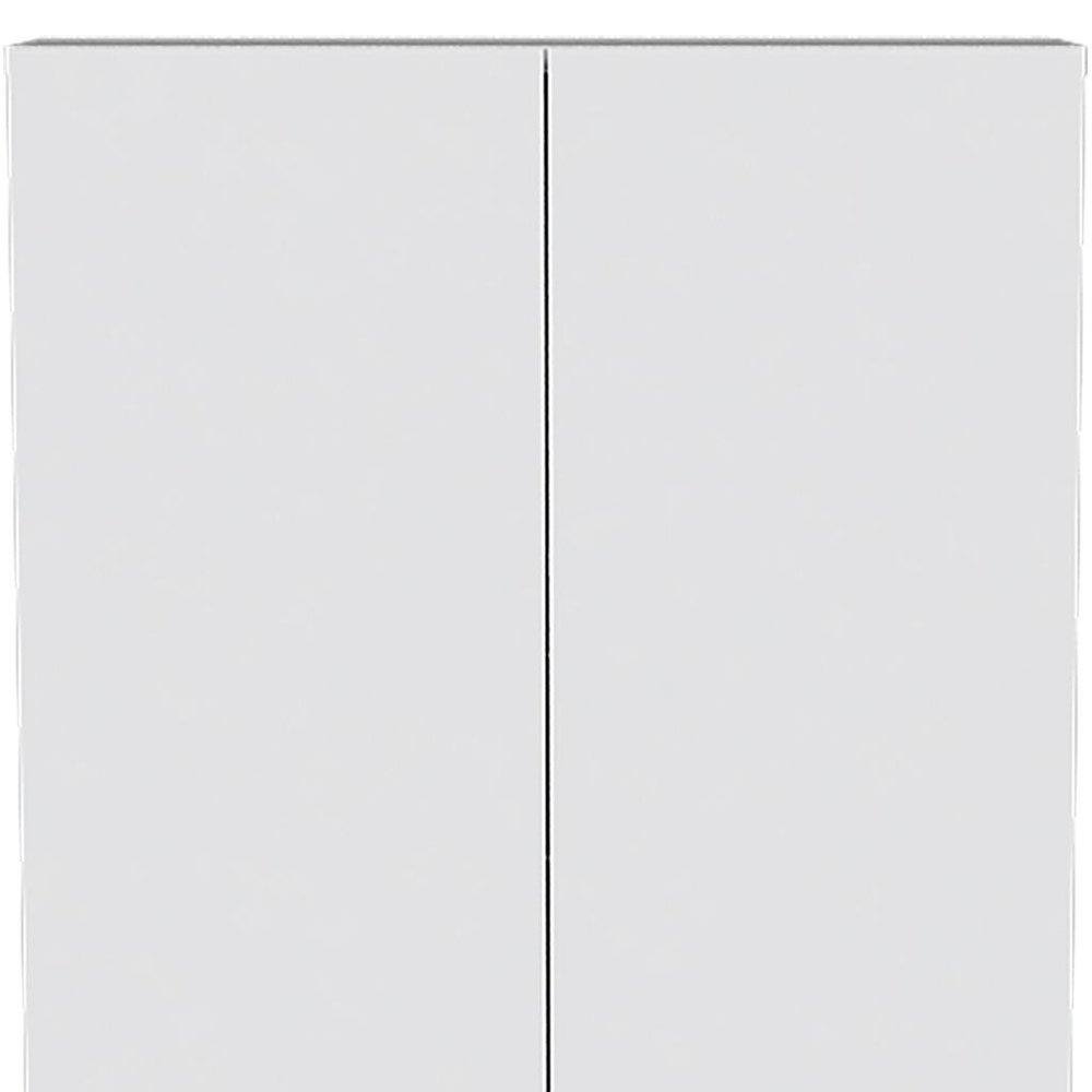 71" White Wood Two Door Pantry Or Storage Closet