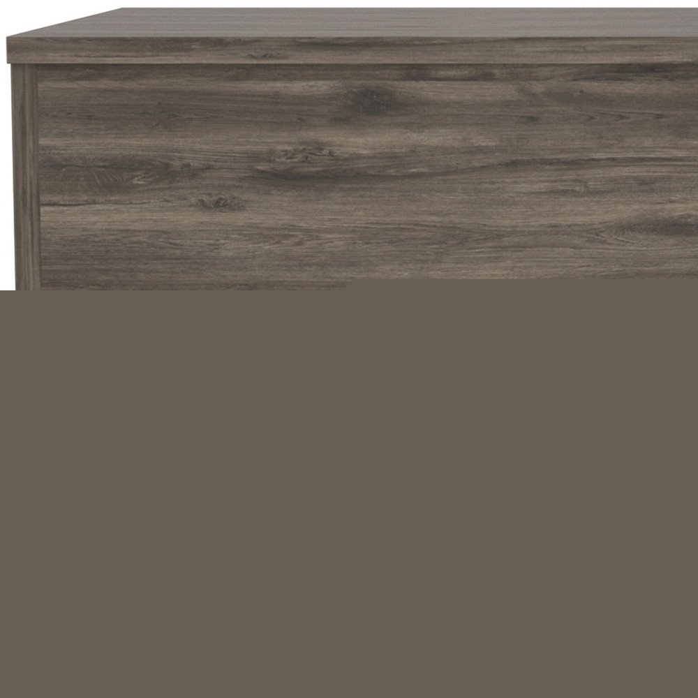 22" Dark Brown Manufactured Wood Rectangular Lift Top Coffee Table With Drawer