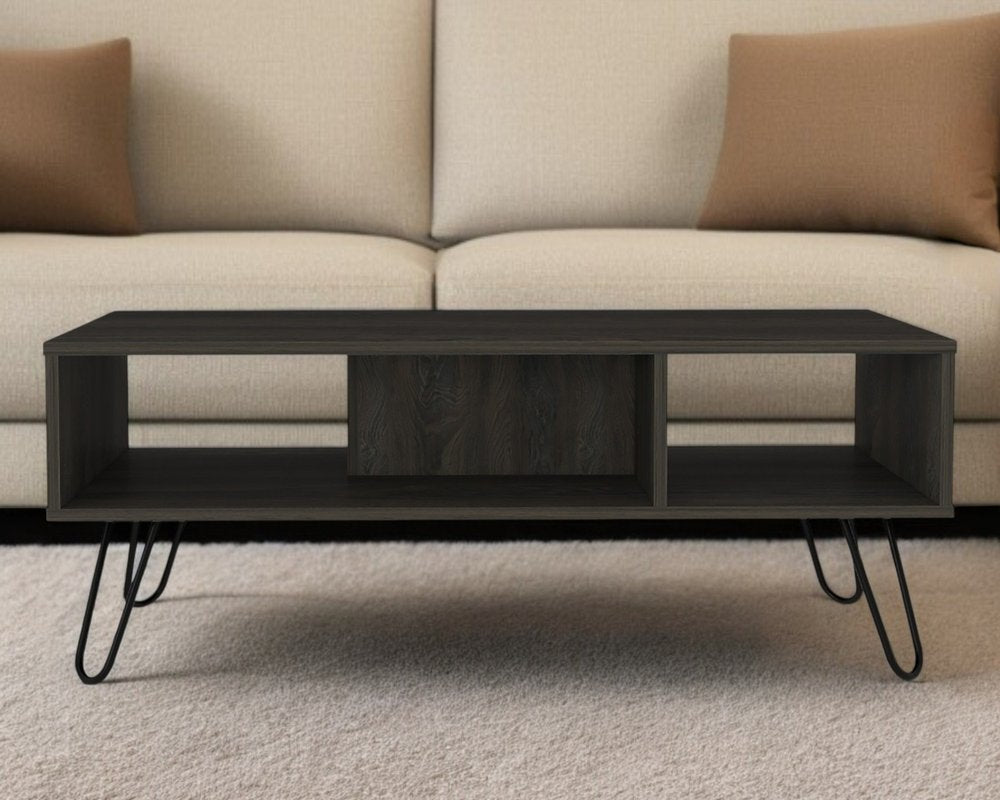 40" Carbon Espresso Manufactured Wood Rectangular Coffee Table