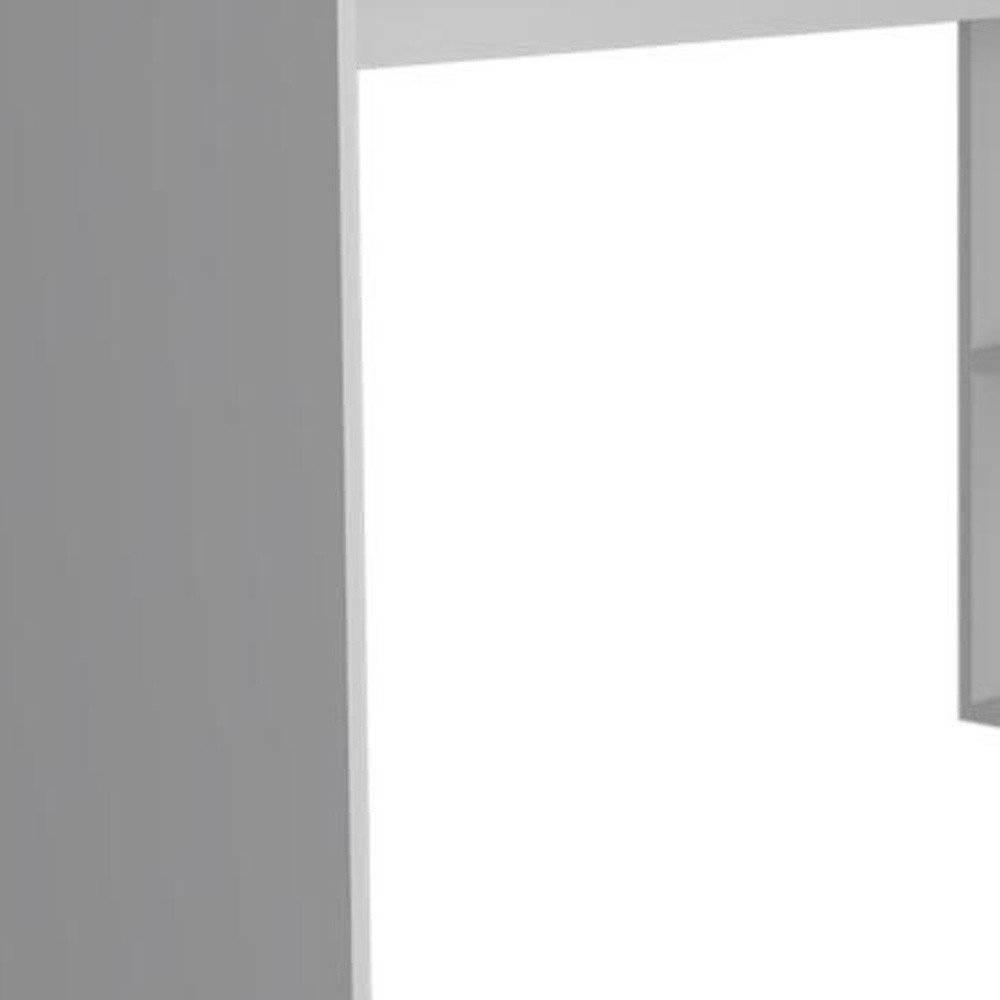 60" White L Shape Computer Desk