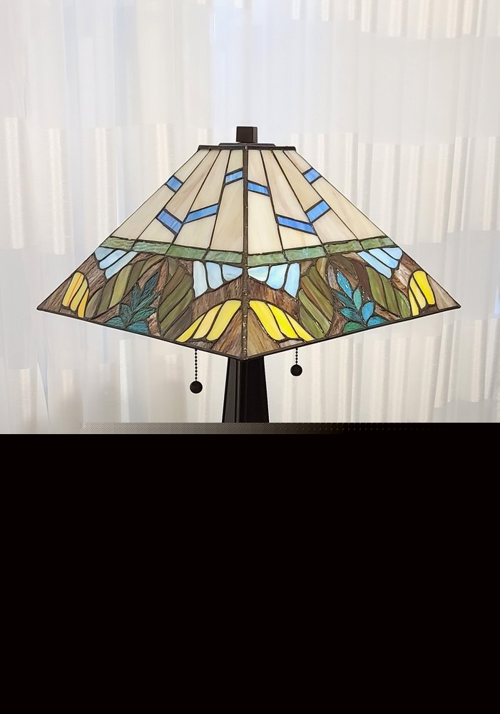 22" Dark Brown Metal Two Light Candlestick Table Lamp With White Shade