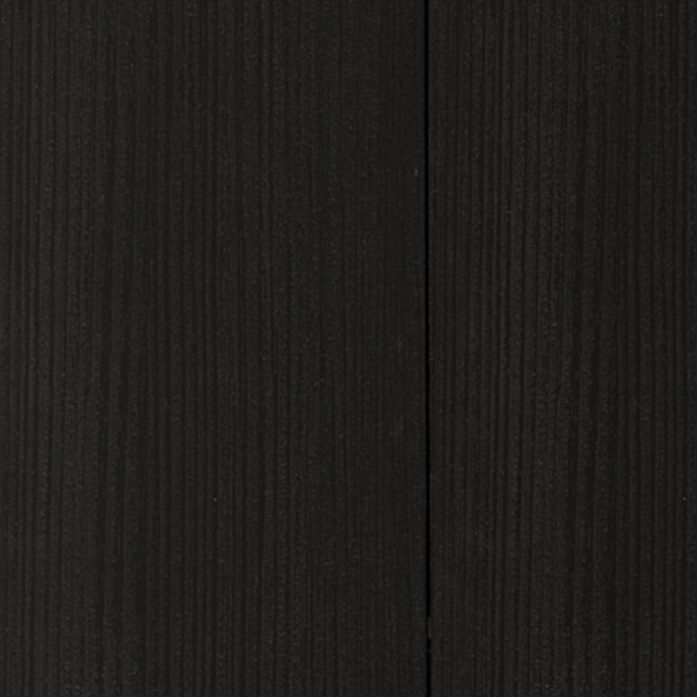 59" Black Wood Wall mounted Accent Cabinet With Five Shelves