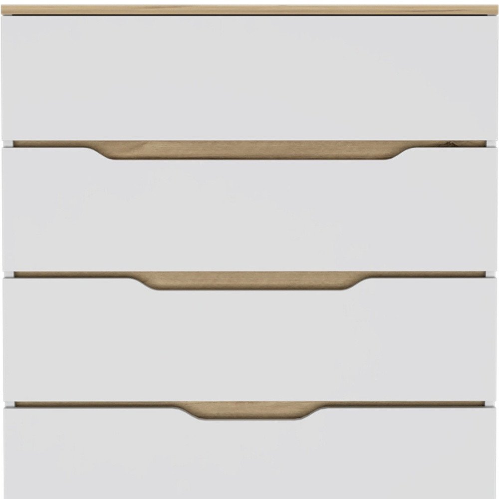 31" Brown and White Four Drawer Standard Chest