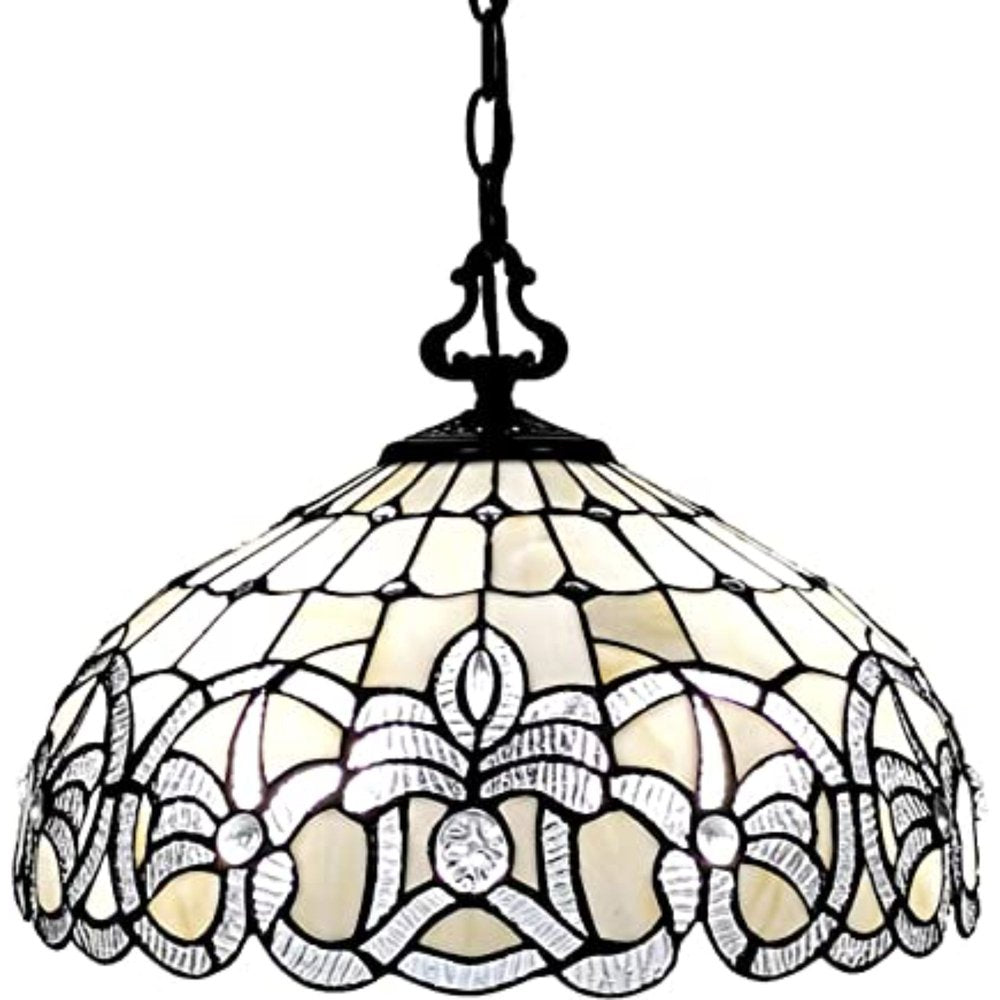 Black And White Unique Statement Two Light Glass Dimmable Chandelier With Black And White Shades