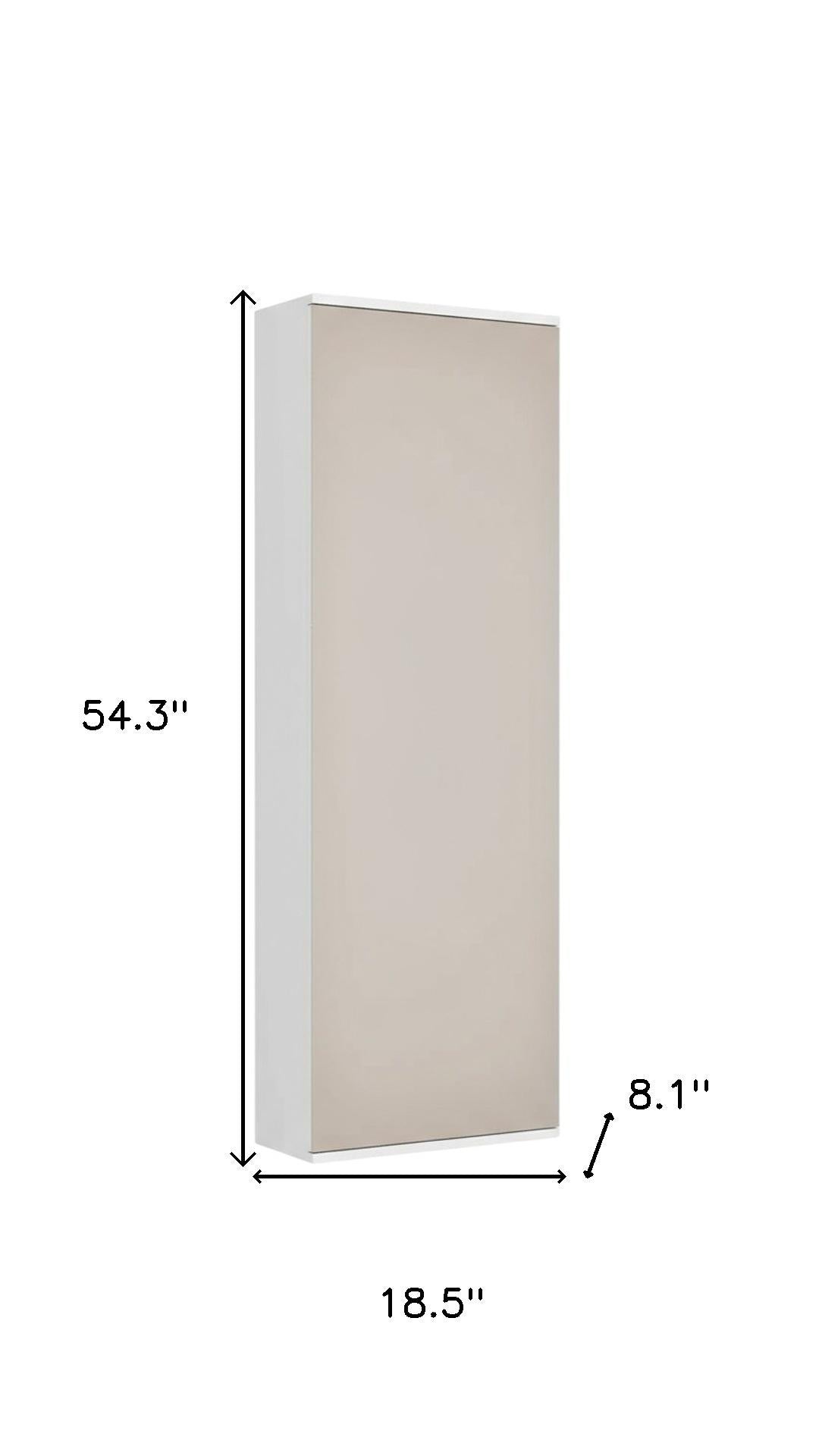 White Ten Pair Wall Mounted WoodShoe Rack