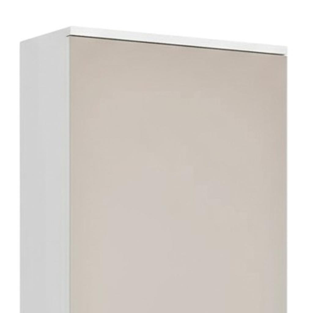 White Ten Pair Wall Mounted WoodShoe Rack