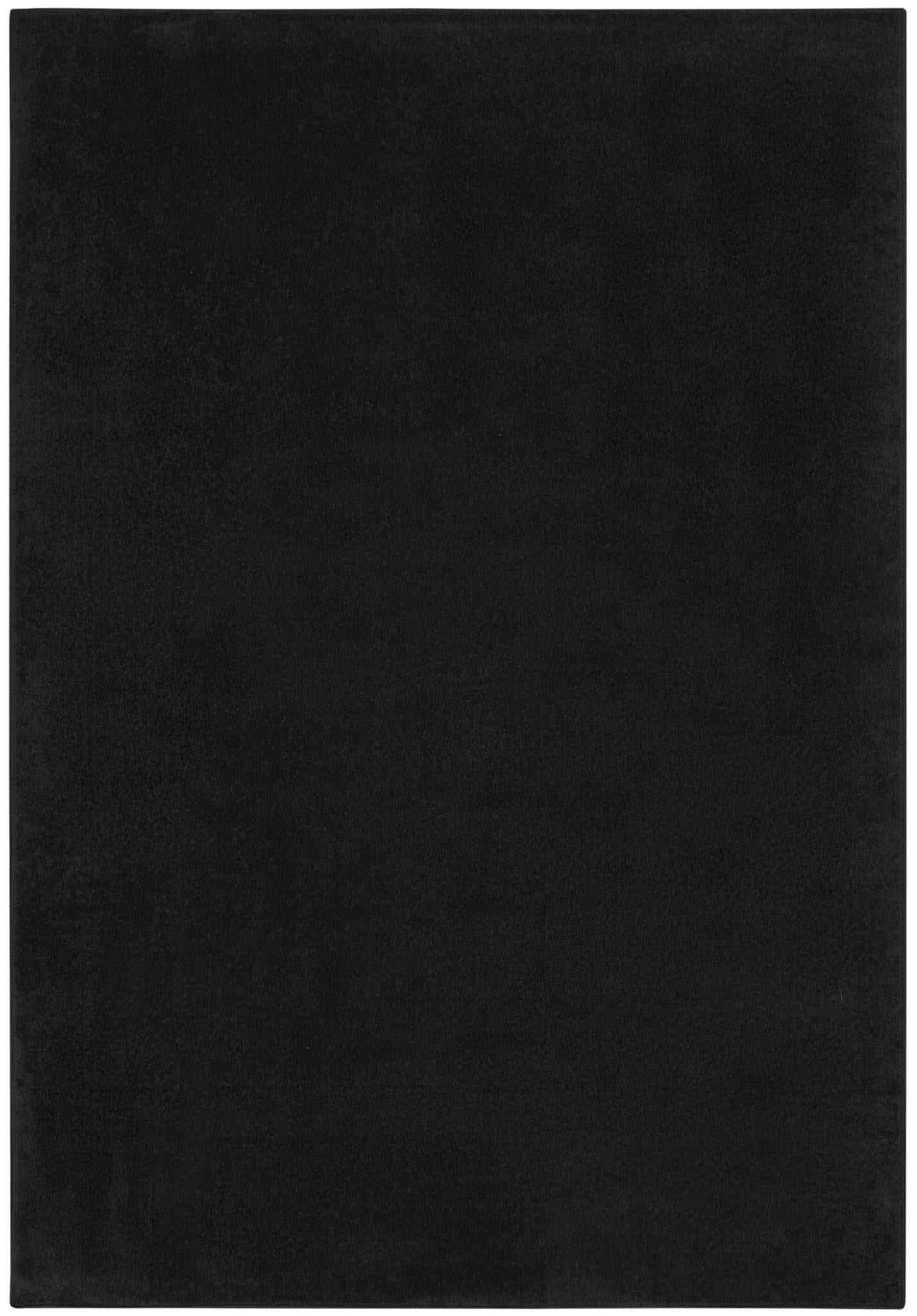 4' X 6' Black Stain Resistant Indoor Outdoor Area Rug