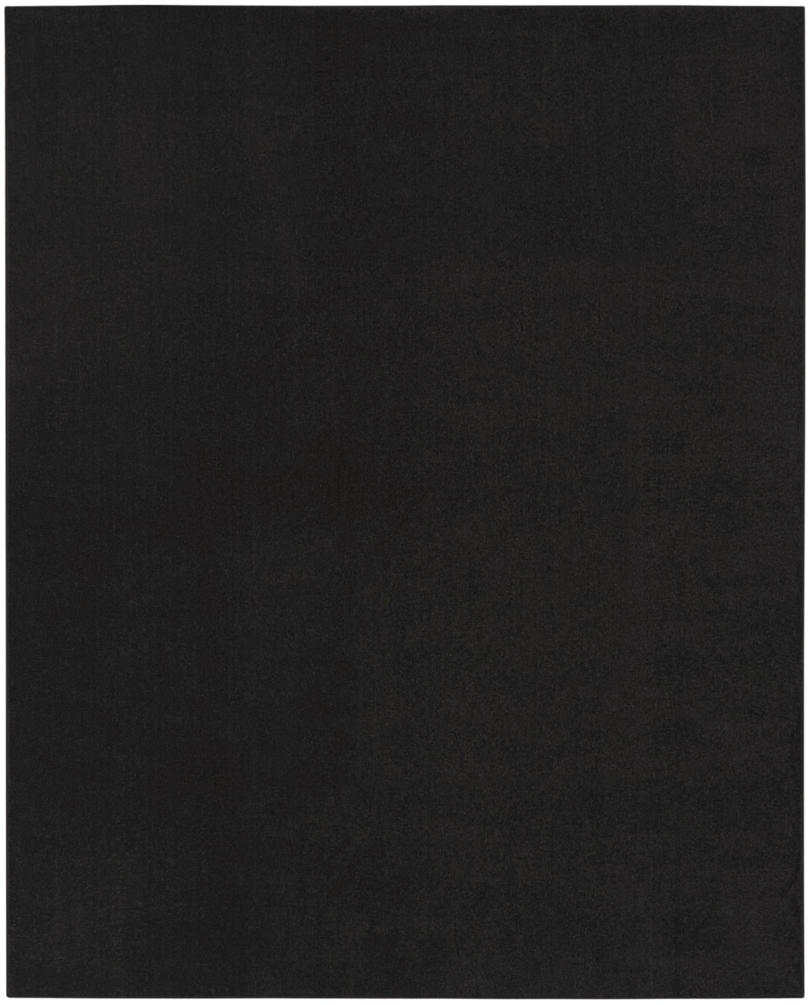 8' X 10' Black Stain Resistant Indoor Outdoor Area Rug