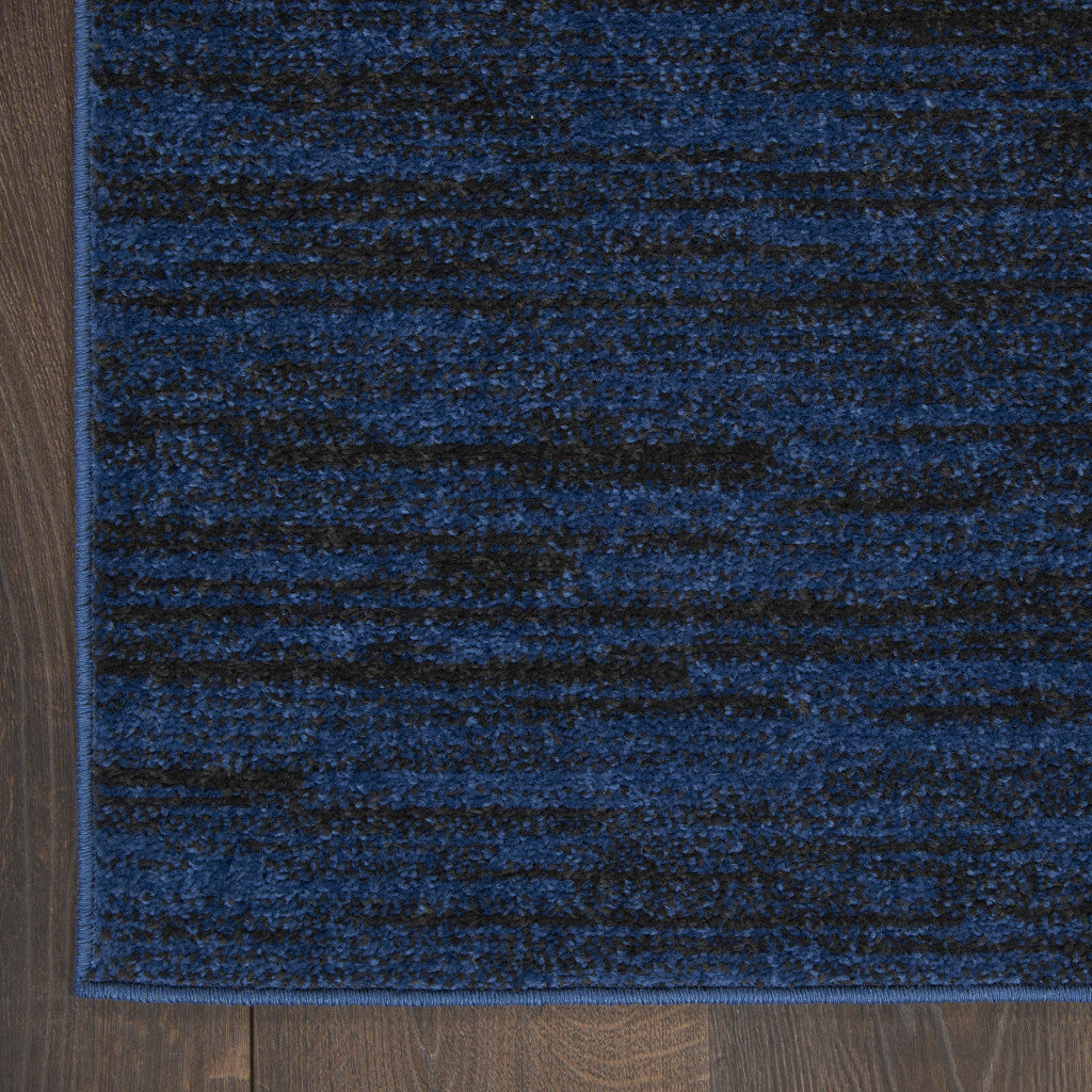 5' X 7' Midnight Blue Stain Resistant Indoor Outdoor Area Rug