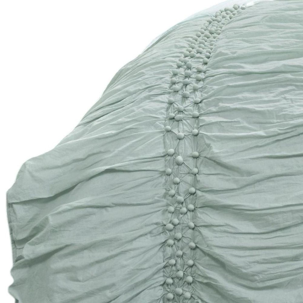 92" X 106" Blue Striped Cotton Quilt