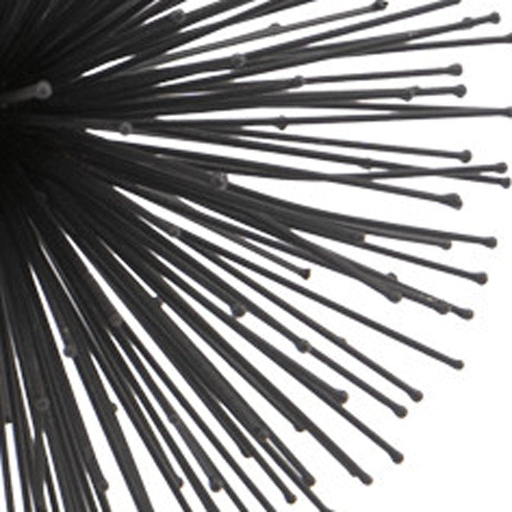10" Black Iron Decorative Orb Tabletop Sculpture